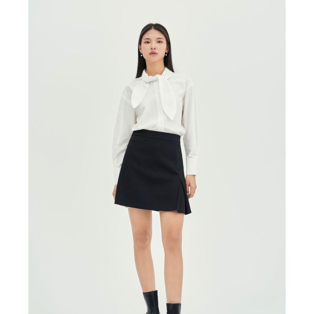 High-waisted A-line tweed mini skirt with lining_MONO TALK_MOF23W-B20002TK