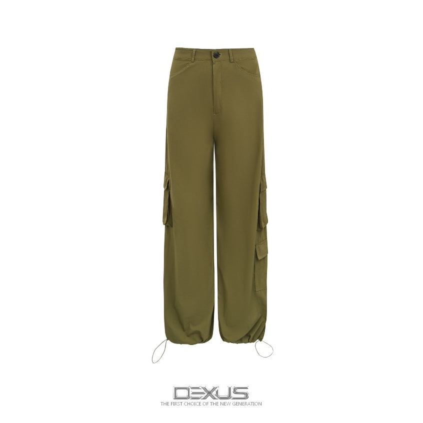 Women's Drawstring Pocket Wind Pants _DXQ120142