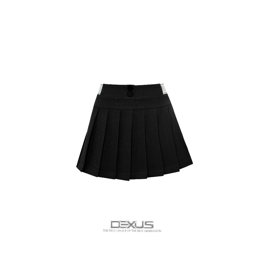 Youthful Women's Short Pleated Skirt_DXCV70236