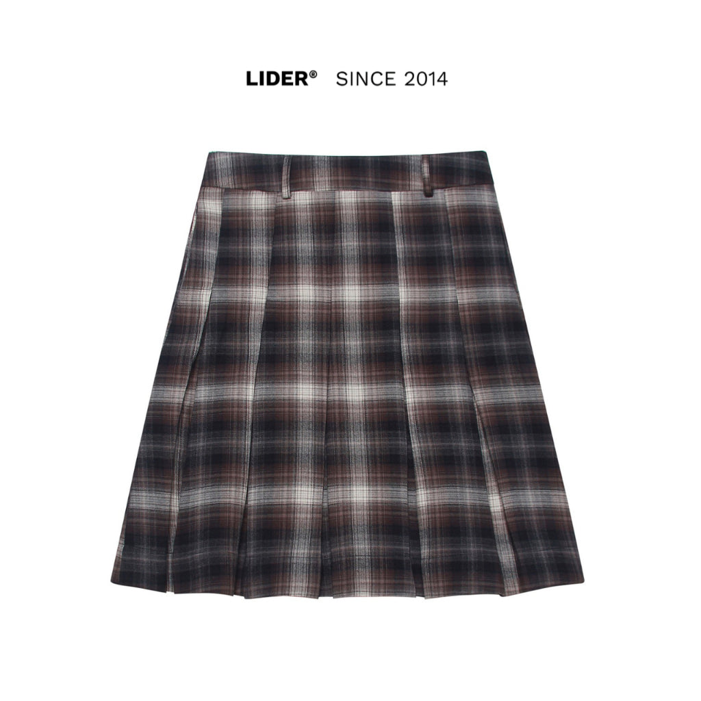 LIDER ANDERSON PLEATED CHECKED SKIRT Pleated Skirt