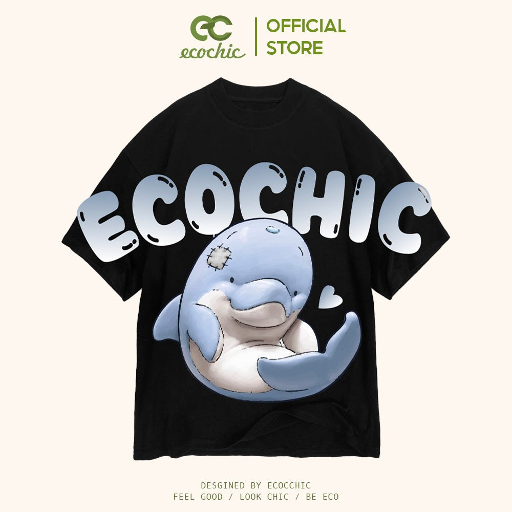 ECOCHIC ORCA T-Shirt Tee Local Brand Genuine Unisex Loose Form Oversize Premium Cotton 100% F735 