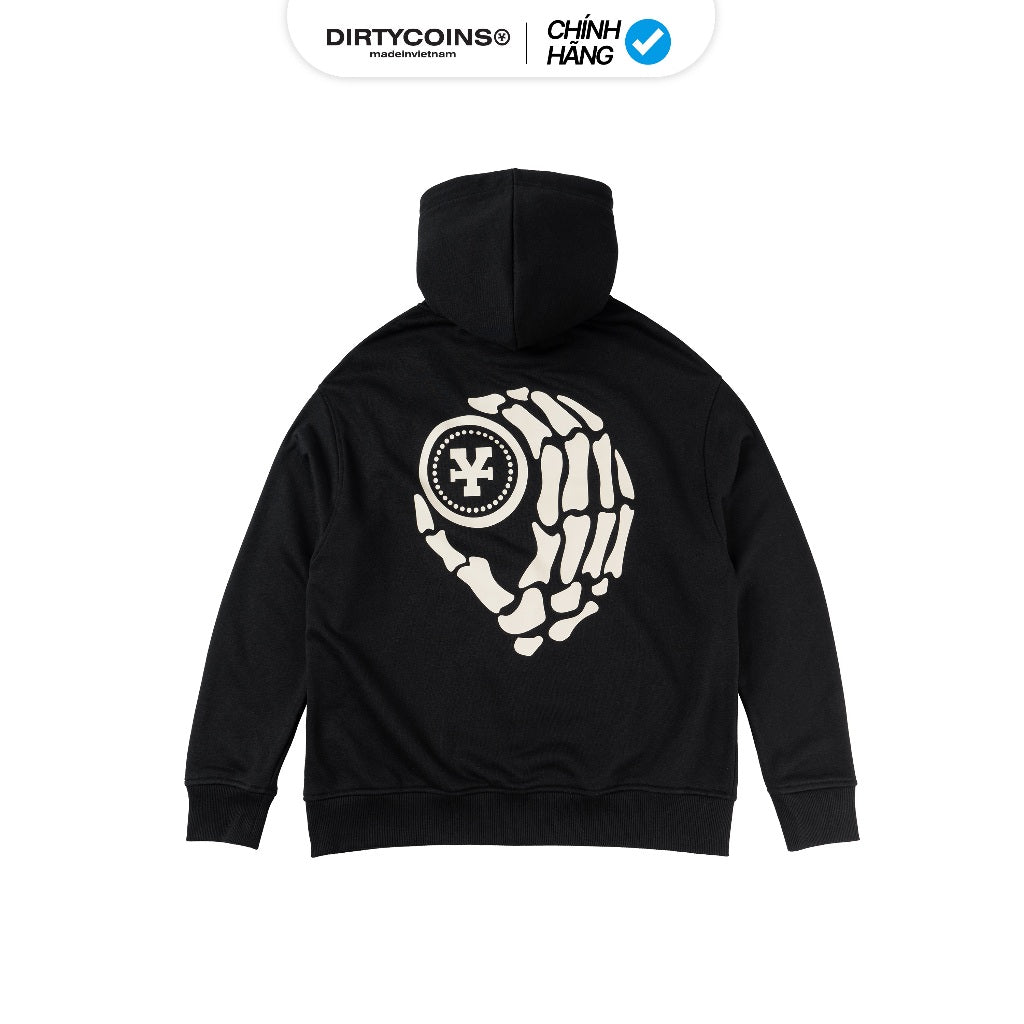 DirtyCoins Y Patch Zipped Hoodie - Black