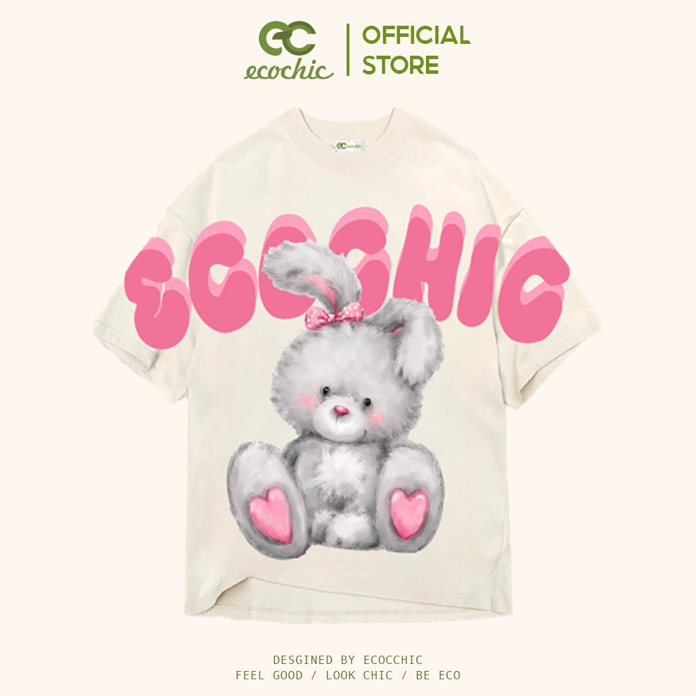 Áo Phông ECOCHIC JINGLE BUNNY Tee Local Brand Chính Hãng Unisex Form Rộng Oversize Premium Cotton 100% F590