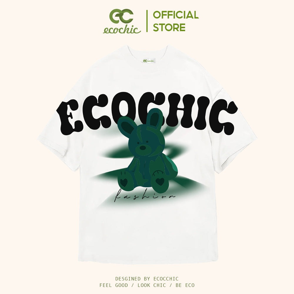 Áo Phông ECOCHIC MONOCHROME RABBIT Tee Local Brand Chính Hãng Unisex Form Rộng Oversize Premium Cotton 100% F599