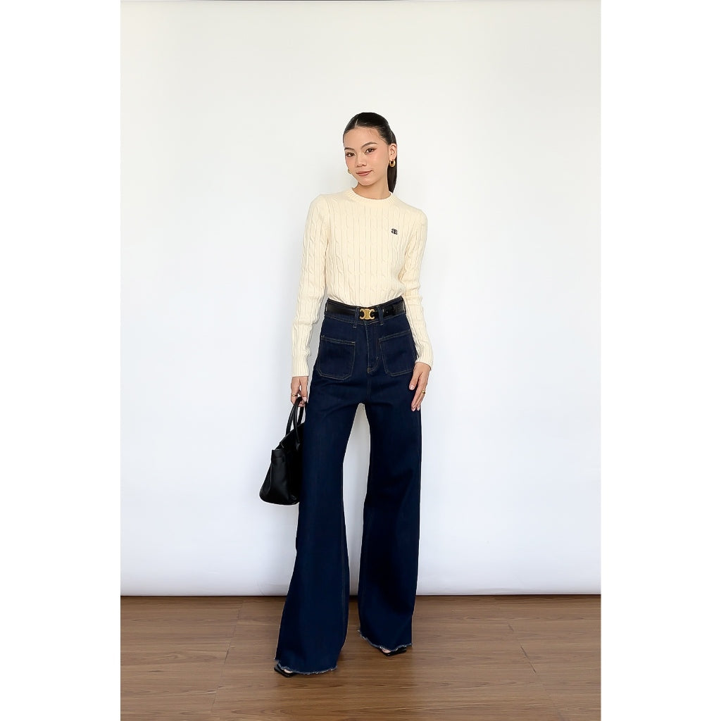 Francis Super Long Straight Leg High Waist Jeans | 3815 | Lana Official