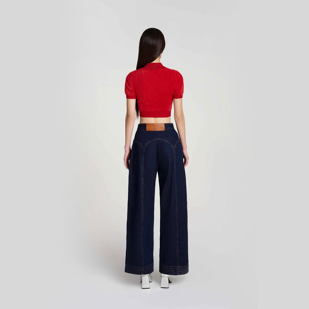 DEAR JOSÉ - Vegas straight-leg pants in navy blue denim