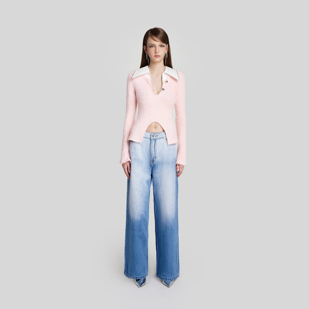 DEAR JOSÉ - SPRING SKY wide-leg pants in blue ombre denim