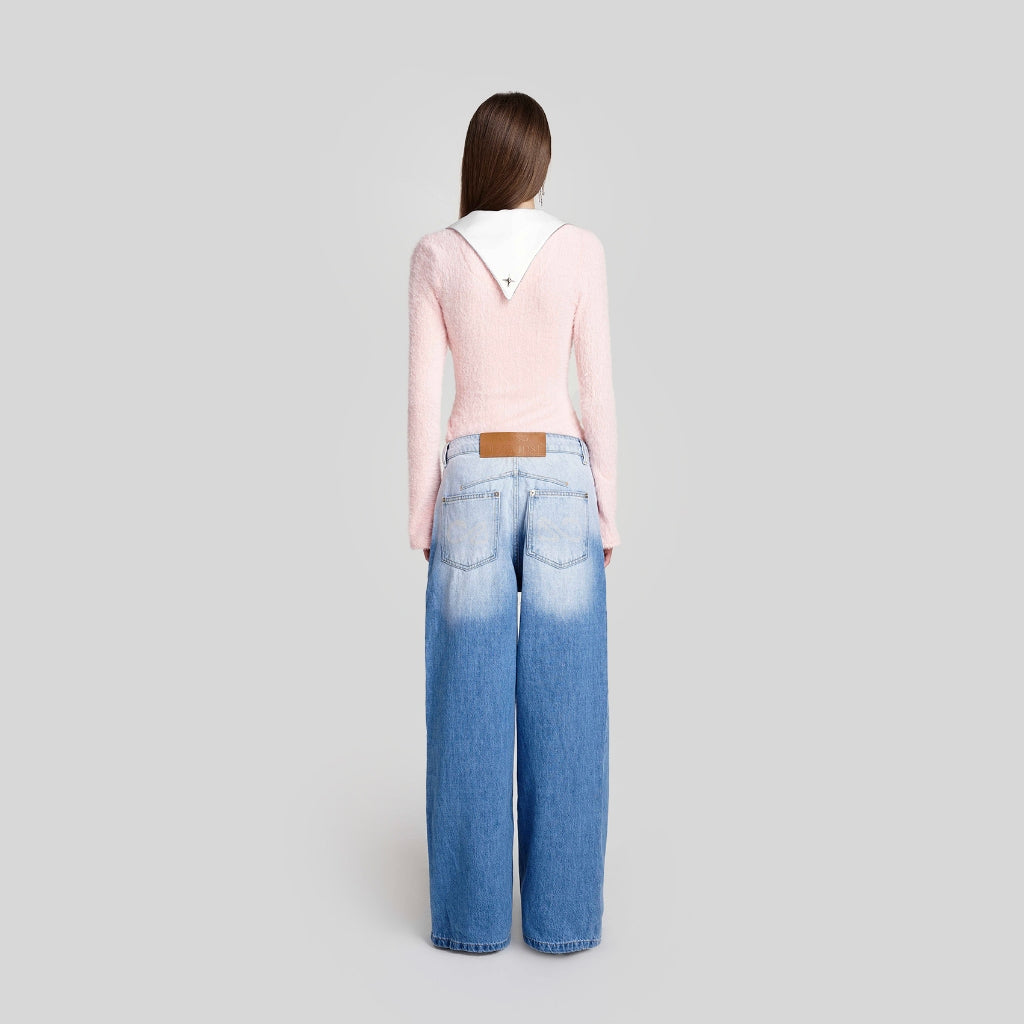 DEAR JOSÉ - Quần dài ống rộng SPRING SKY vải denim xanh ombre