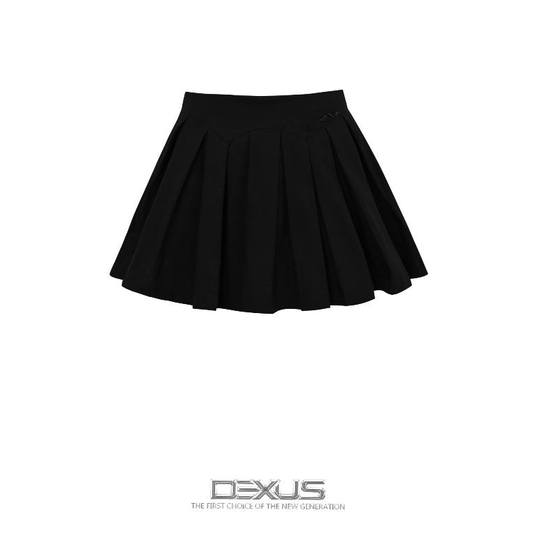 Women's Black Pleated Skirt SURI SKIRT Basic From Extremely Beautiful Hack Shape _DXCV140336