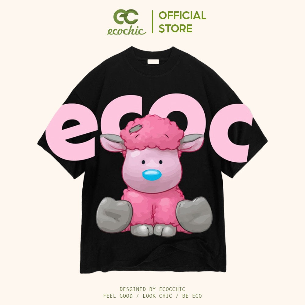 ECOCHIC PINKY DOLLY T-Shirt Tee Local Brand Genuine Unisex Loose Form Oversize Premium Cotton 100% F793