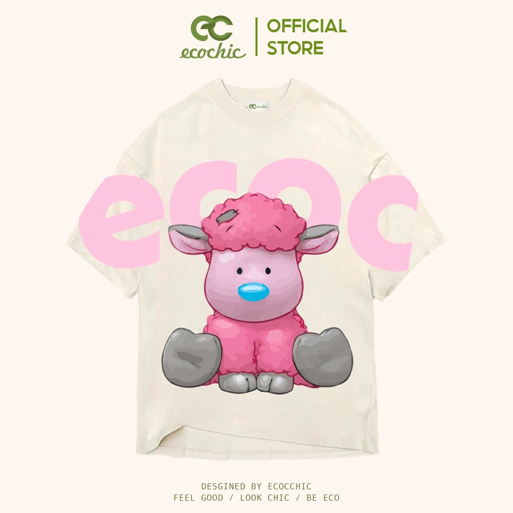 Áo Phông ECOCHIC PINKY DOLLY Tee Local Brand Chính Hãng Unisex Form Rộng Oversize Premium Cotton 100% F793