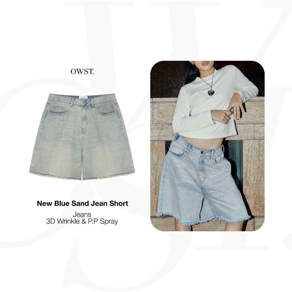 Quần Short Jean Oh Wonder Studio New Blue Sand