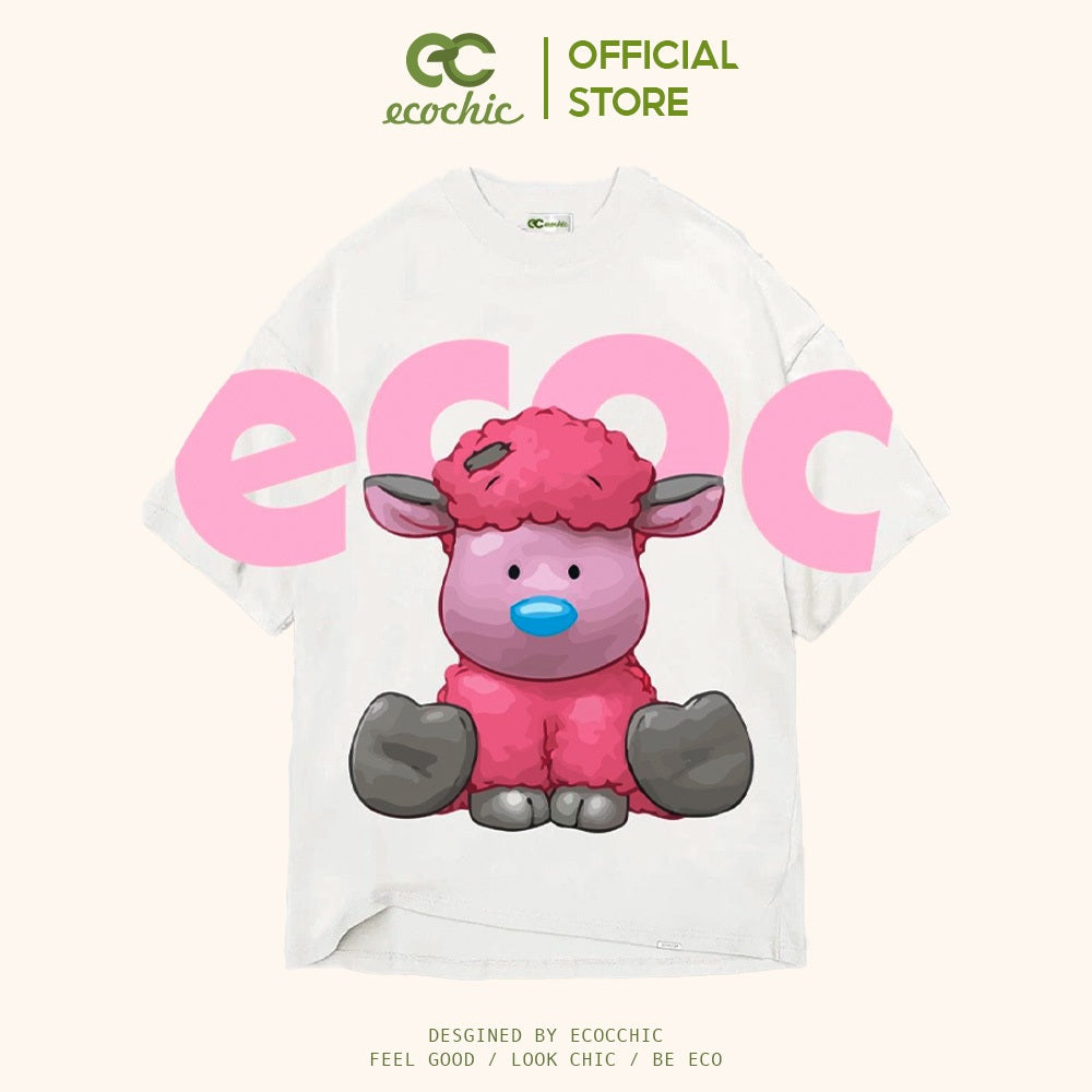 ECOCHIC PINKY DOLLY T-Shirt Tee Local Brand Genuine Unisex Loose Form Oversize Premium Cotton 100% F793