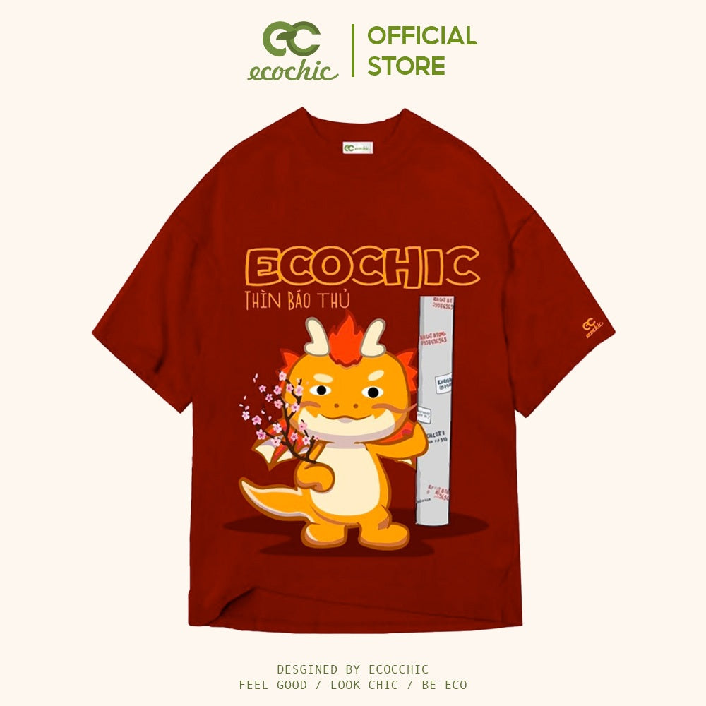 ECOCHIC T-Shirt TET COLLECTION - Dragon Bao Thu Local Brand Genuine Unisex Loose Form Oversize Premium Cotton 100% F800