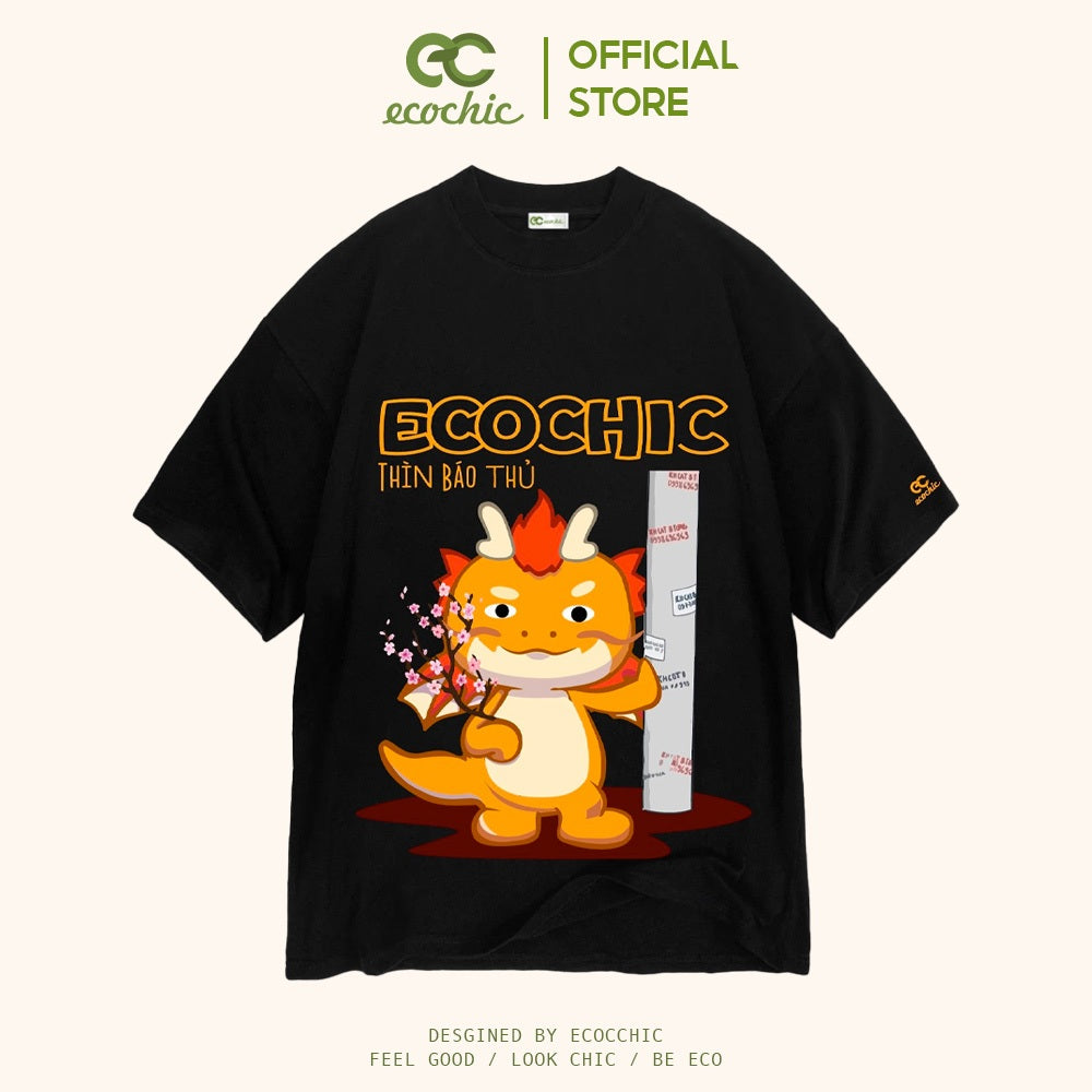 ECOCHIC T-Shirt TET COLLECTION - Dragon Bao Thu Local Brand Genuine Unisex Loose Form Oversize Premium Cotton 100% F800