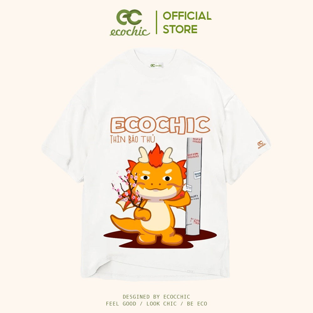 ECOCHIC T-Shirt TET COLLECTION - Dragon Bao Thu Local Brand Genuine Unisex Loose Form Oversize Premium Cotton 100% F800