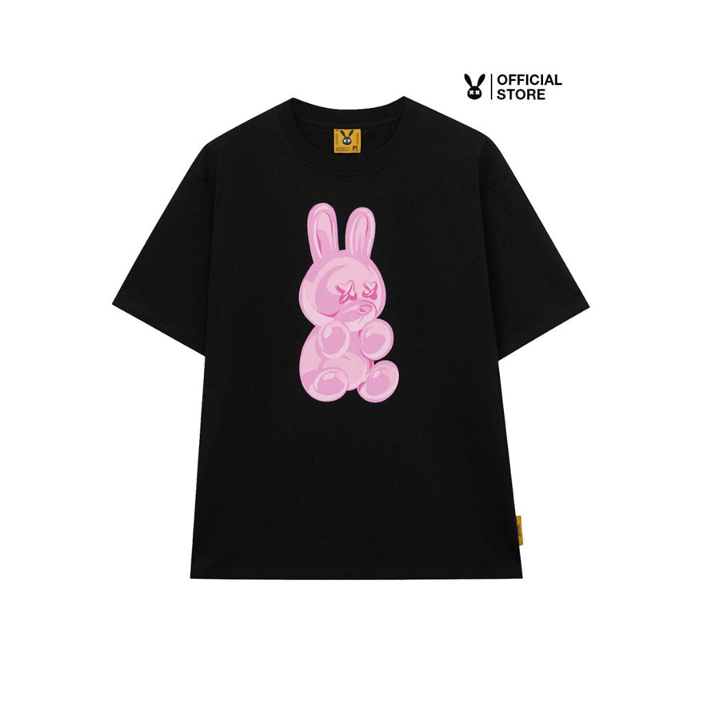 Unisex Bad Rabbit T-shirt GUMMY RABBIT TEE BLACK 100% Cotton - Genuine Local Brand