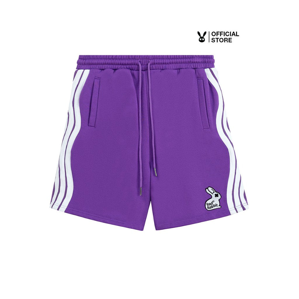 Quần Short Nỉ Bad Rabbit - WAVE RABBIT SHORT PURPLE - Local Brand Chính Hãng