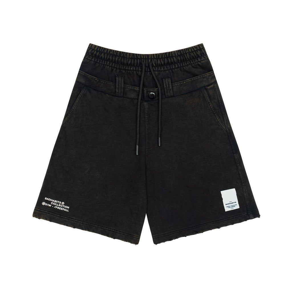 BAD HABITS NOTHING 2 FEAR SHORTS BLACK SHORTS - Genuine Local Brand