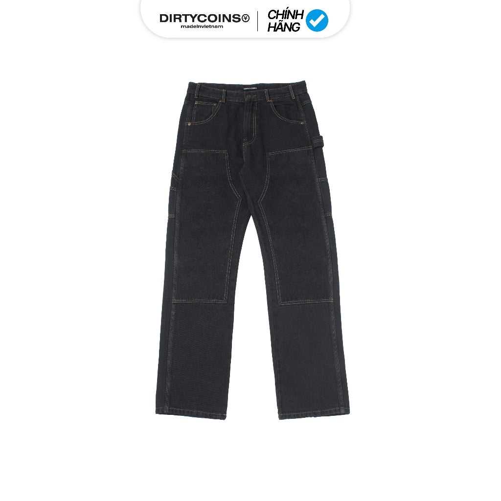 Quần DirtyCoins Logo Washed Knee Jeans