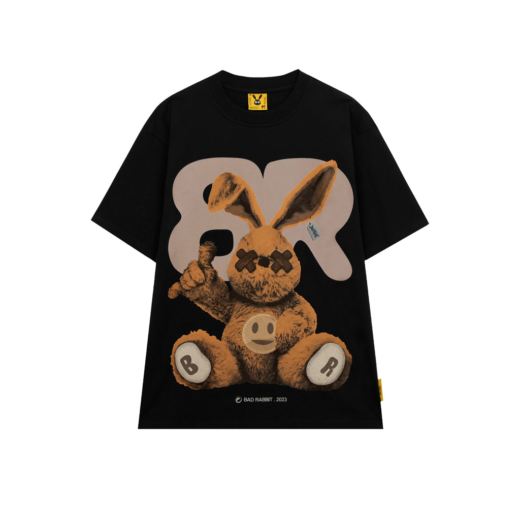 Unisex Bad Rabbit T-shirt - Black Rabbit Player Rabbit Tee - Genuine Local Brand