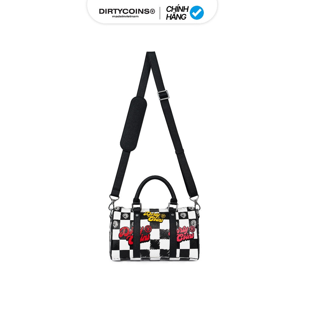 DirtyCoins Checkerboard Print Mini Bowler Bag