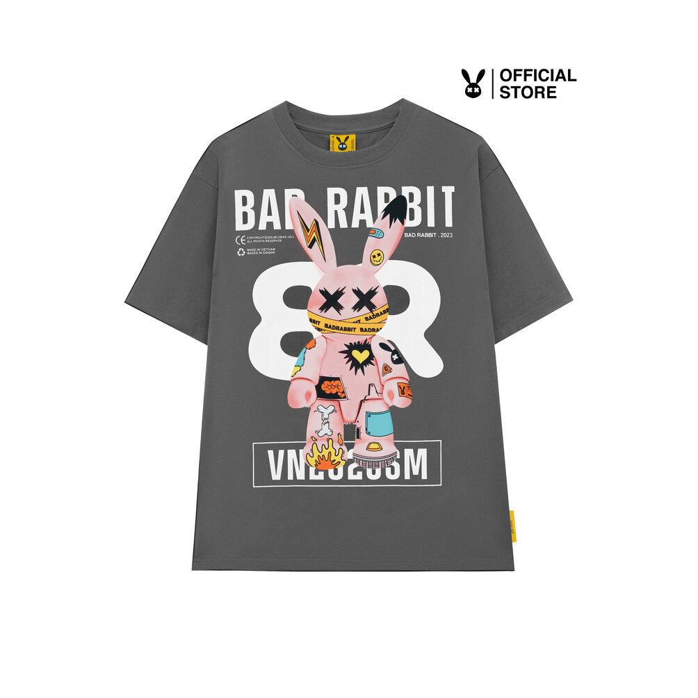 Áo Thun Unisex Bad Rabbit Grey - Grafflex Arts Rabbit Tee - Local Brand Chính Hãng