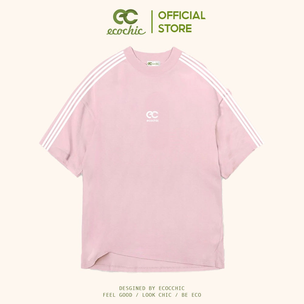 ECOCHIC LINE LOGO BASIC T-Shirt Tee Local Brand Genuine Unisex Loose Form Oversize Premium Cotton 100% F876 