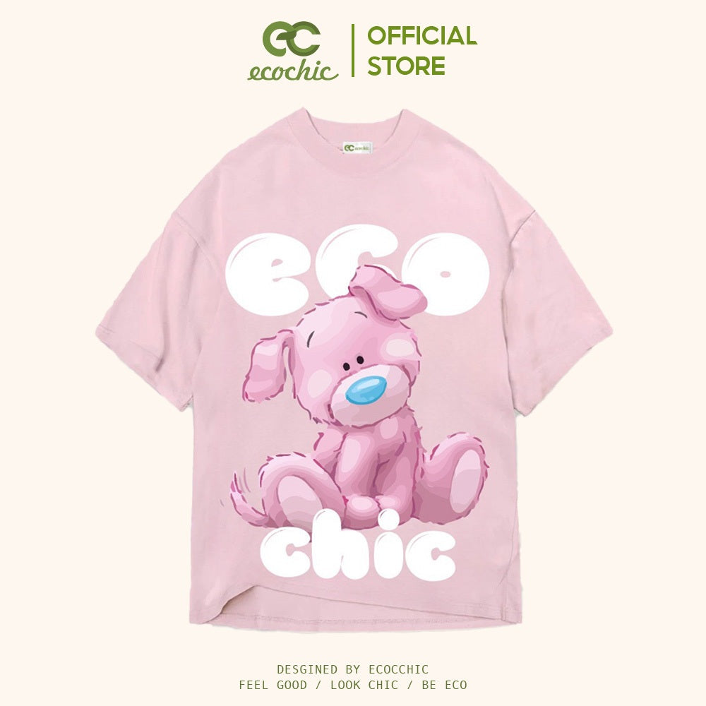 Áo Phông ECOCHIC SWEETIE PUPPY Tee Local Brand Chính Hãng Unisex Form Rộng Oversize Premium Cotton 100% F873