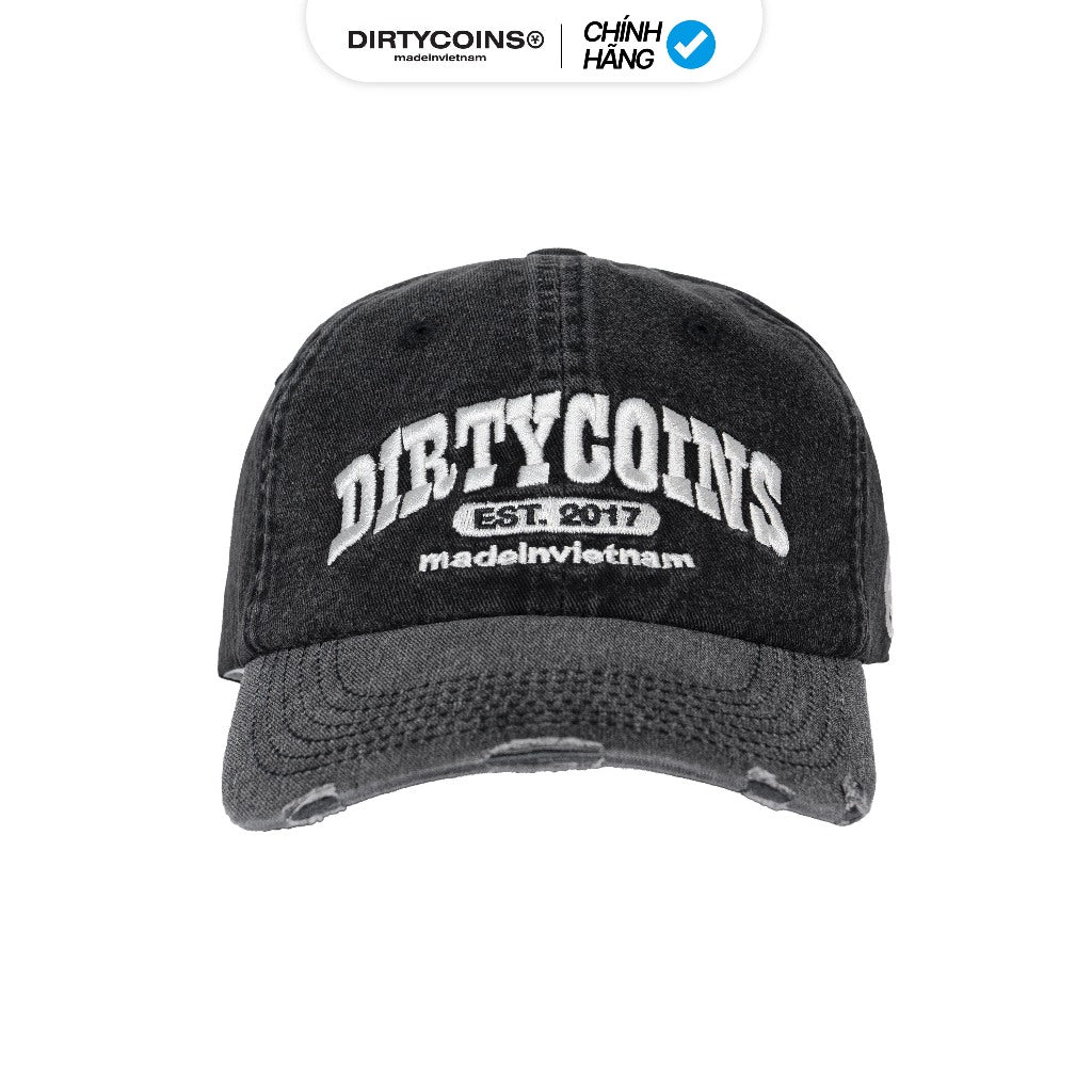 DirtyCoins Logo University Denim Cap - Black