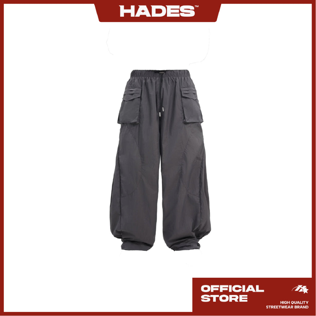 SILVER HYPEZONE WIDE LEG PANTS Unisex Parachute Pants - Genuine HADES Brand