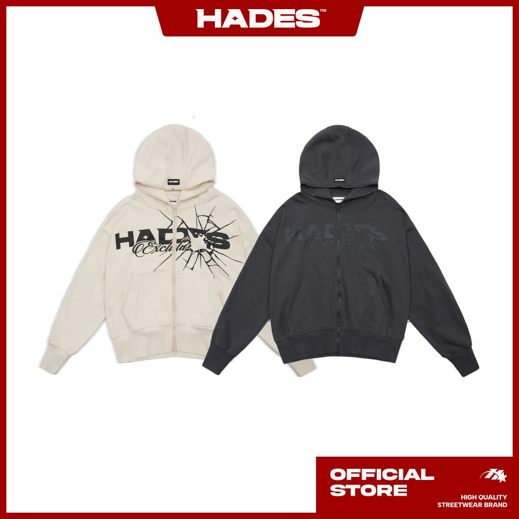 ÁO HOODIE ZIP UNISEX SERAPHIC PEARLS ZIP HOODIE VẢI CHÂN CUA  - HADES BRAND CHÍNH HÃNG