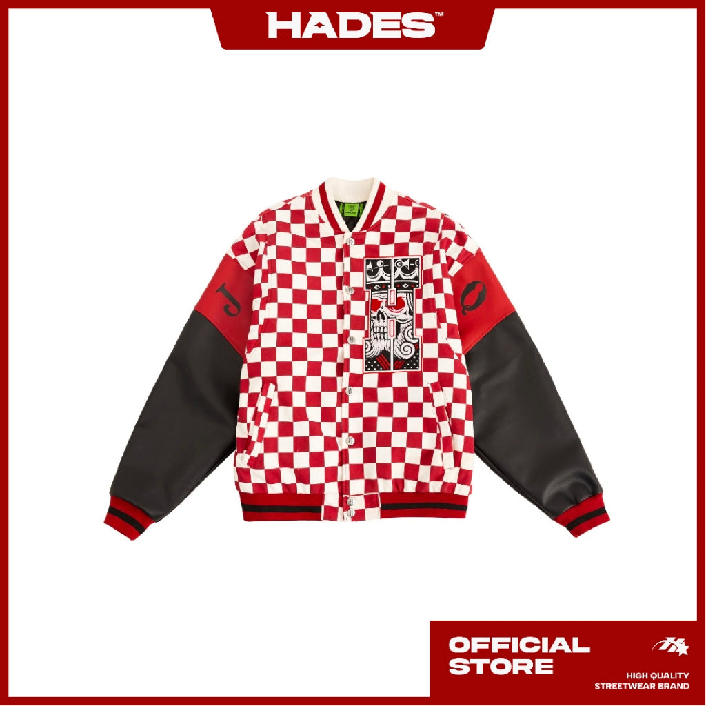 ÁO KHOÁC TAY DÀI UNISEX DA PU PHỐI UNDERDOG VARSITY JACKET - HADES BRAND CHÍNH HÃNG