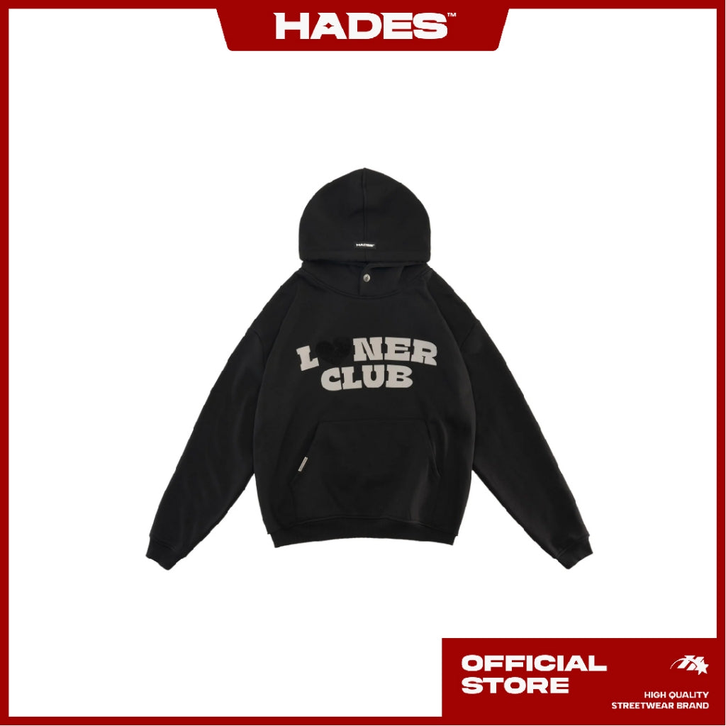 ÁO HOODIE MŨ TRÙM UNISEX LONER BOXY HOODIE - HADES BRAND CHÍNH HÃNG