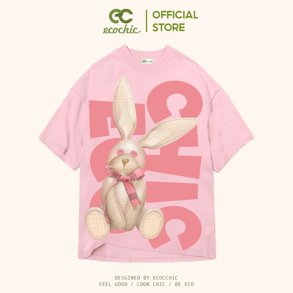 Áo Phông ECOCHIC CARAMEL BUNNY Tee Local Brand Chính Hãng Unisex Form Rộng Oversize Premium Cotton 260gsm F905