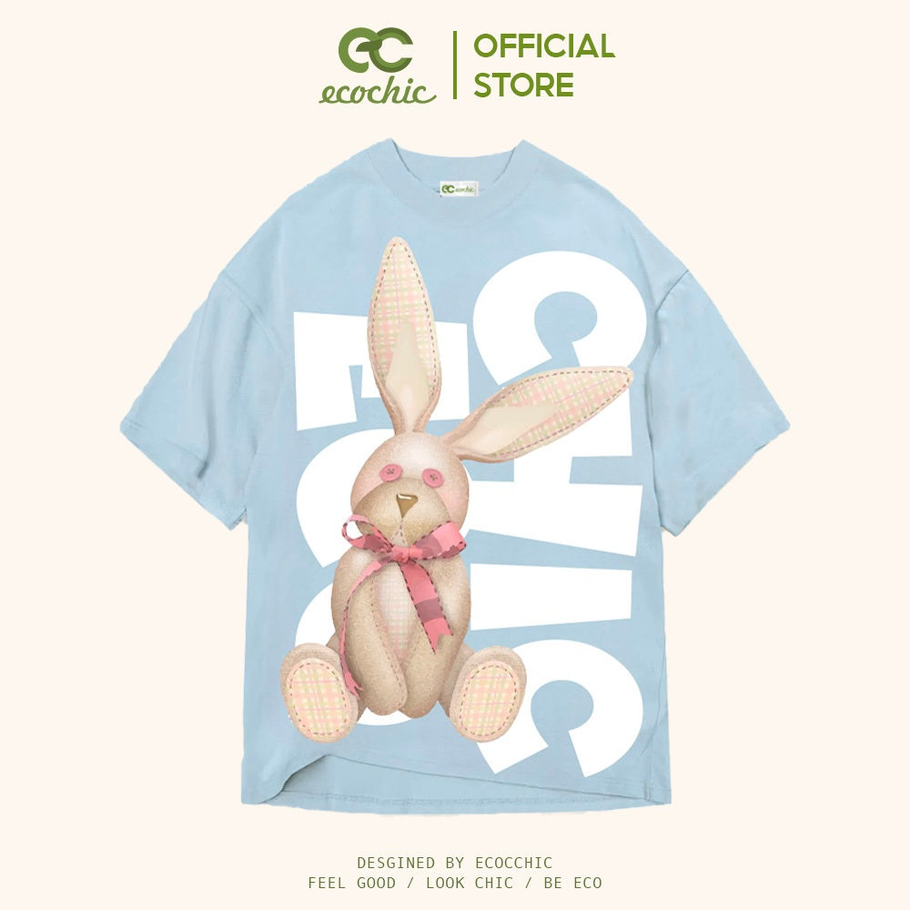 Áo Phông ECOCHIC CARAMEL BUNNY Tee Local Brand Chính Hãng Unisex Form Rộng Oversize Premium Cotton 260gsm F905