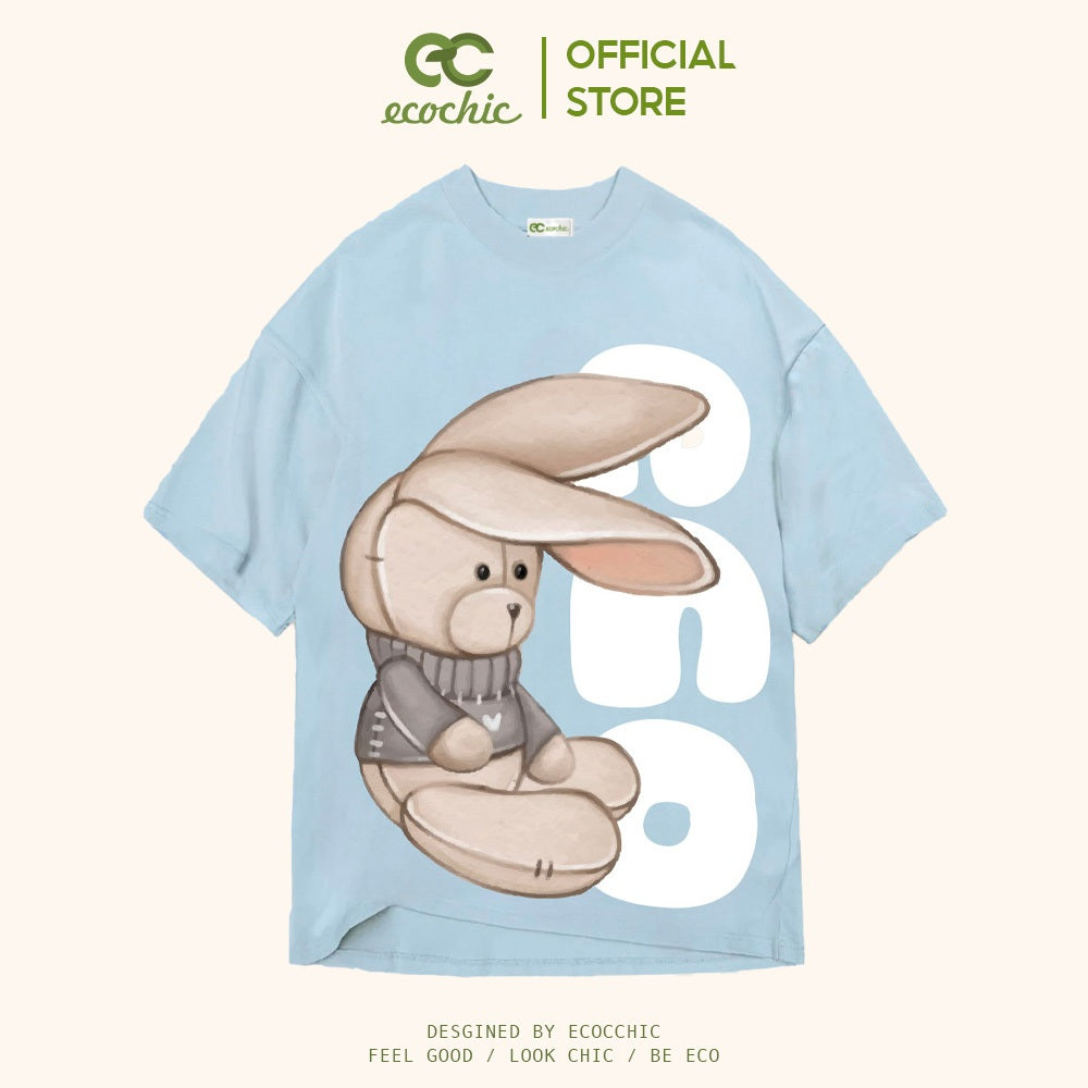 ECOCHIC SNOOKUMS BUNNY T-Shirt Tee Local Brand Genuine Unisex Loose Form Oversize Premium Cotton 100% F908 