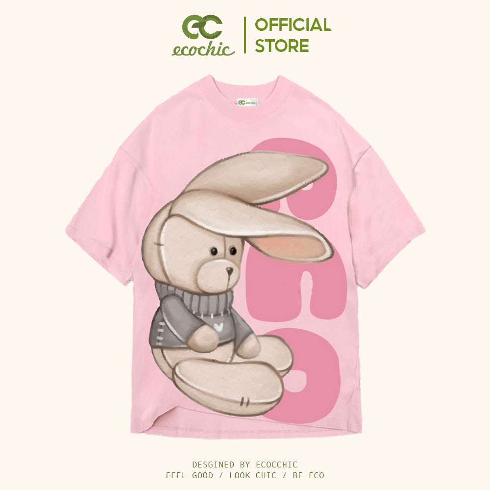 ECOCHIC SNOOKUMS BUNNY T-Shirt Tee Local Brand Genuine Unisex Loose Form Oversize Premium Cotton 100% F908 