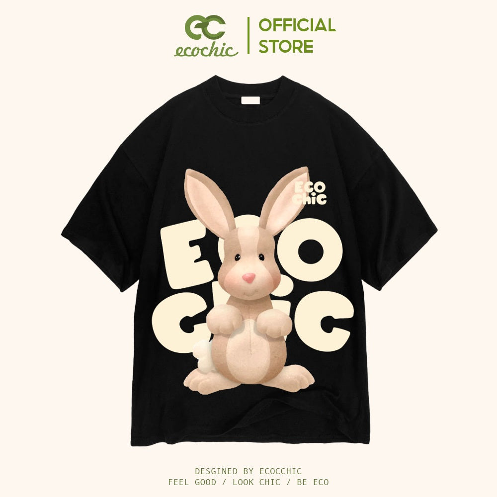 ECOCHIC CUTIEPIE BUNNY T-Shirt Tee Local Brand Genuine Unisex Loose Form Oversize Premium Cotton 100% F929 