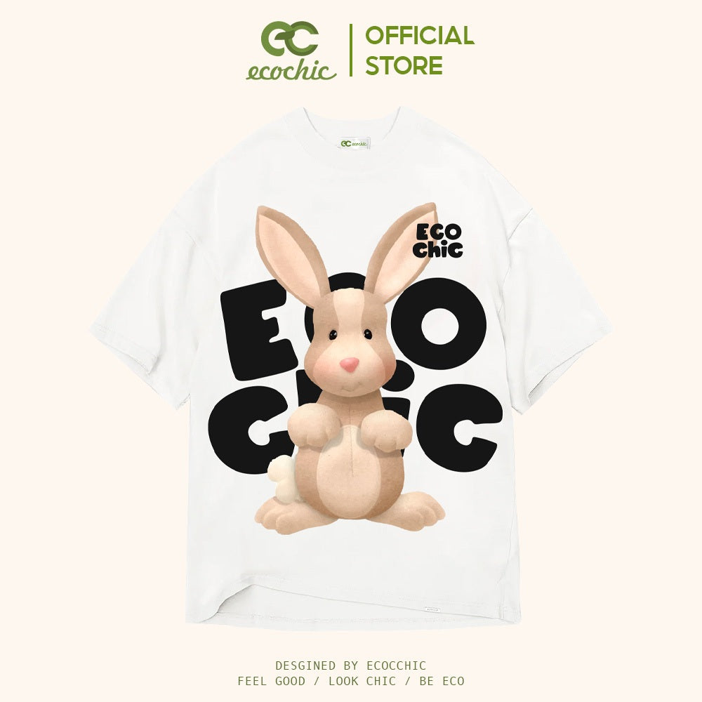 ECOCHIC CUTIEPIE BUNNY T-Shirt Tee Local Brand Genuine Unisex Loose Form Oversize Premium Cotton 100% F929 