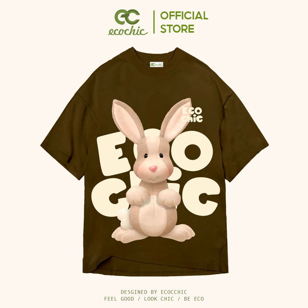 ECOCHIC CUTIEPIE BUNNY T-Shirt Tee Local Brand Genuine Unisex Loose Form Oversize Premium Cotton 100% F929 