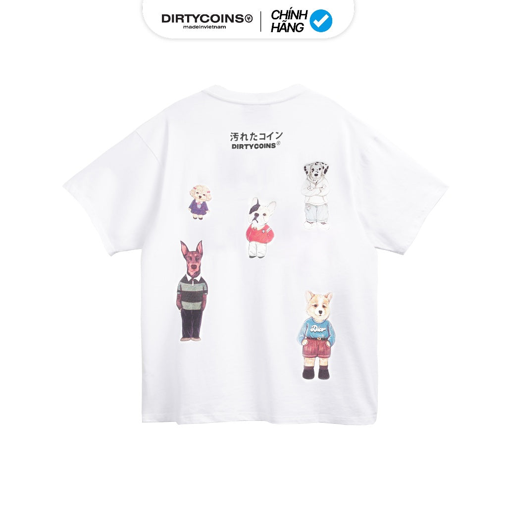 DirtyCoins Puppies Hangouts T-shirt - White