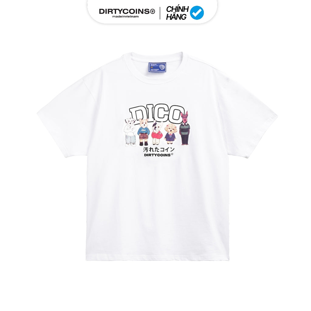 Áo Thun DirtyCoins Puppies Hangouts T-shirt - White