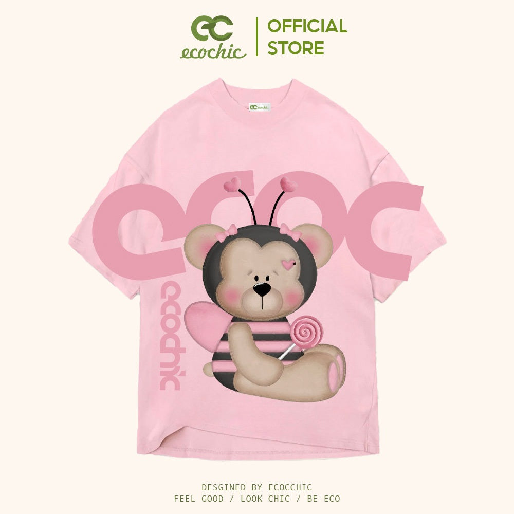 ECOCHIC BEE BEAR Tee Local Brand Authentic Unisex Oversize Premium Cotton 100% B003