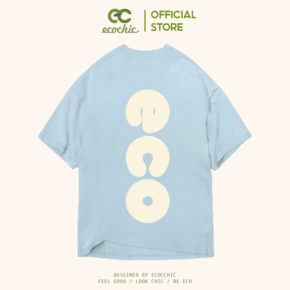 ECOCHIC MONKEY BAE BLUE T-Shirt Tee Local Brand Genuine Unisex Loose Form Oversize Premium Cotton 100% B002 