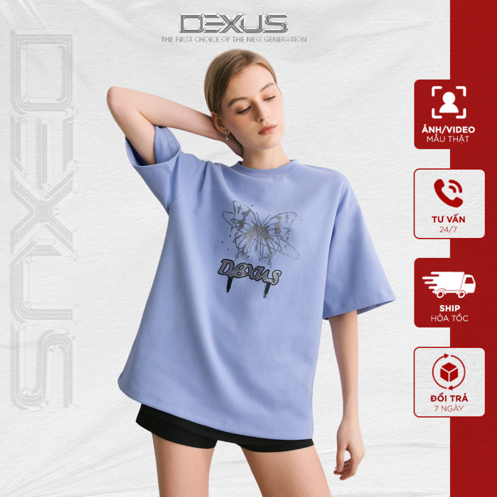 Women's Loose Fit T-Shirt with Pants, Soft Cotton LOOPER T- SHIRT _DXA110050