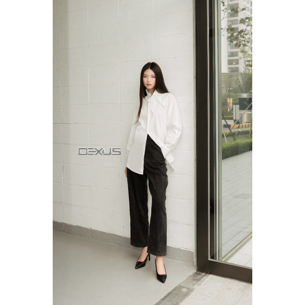 OVAL Long-Sleeve Women's Straight Shirt _DXA70694