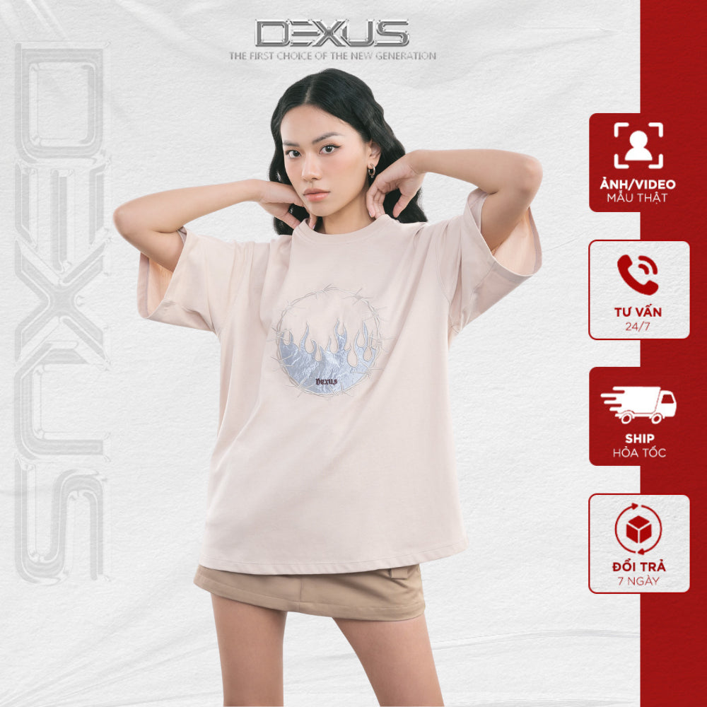 Women's Cozy T-Shirt with Unique Printed Pattern _DXA110048