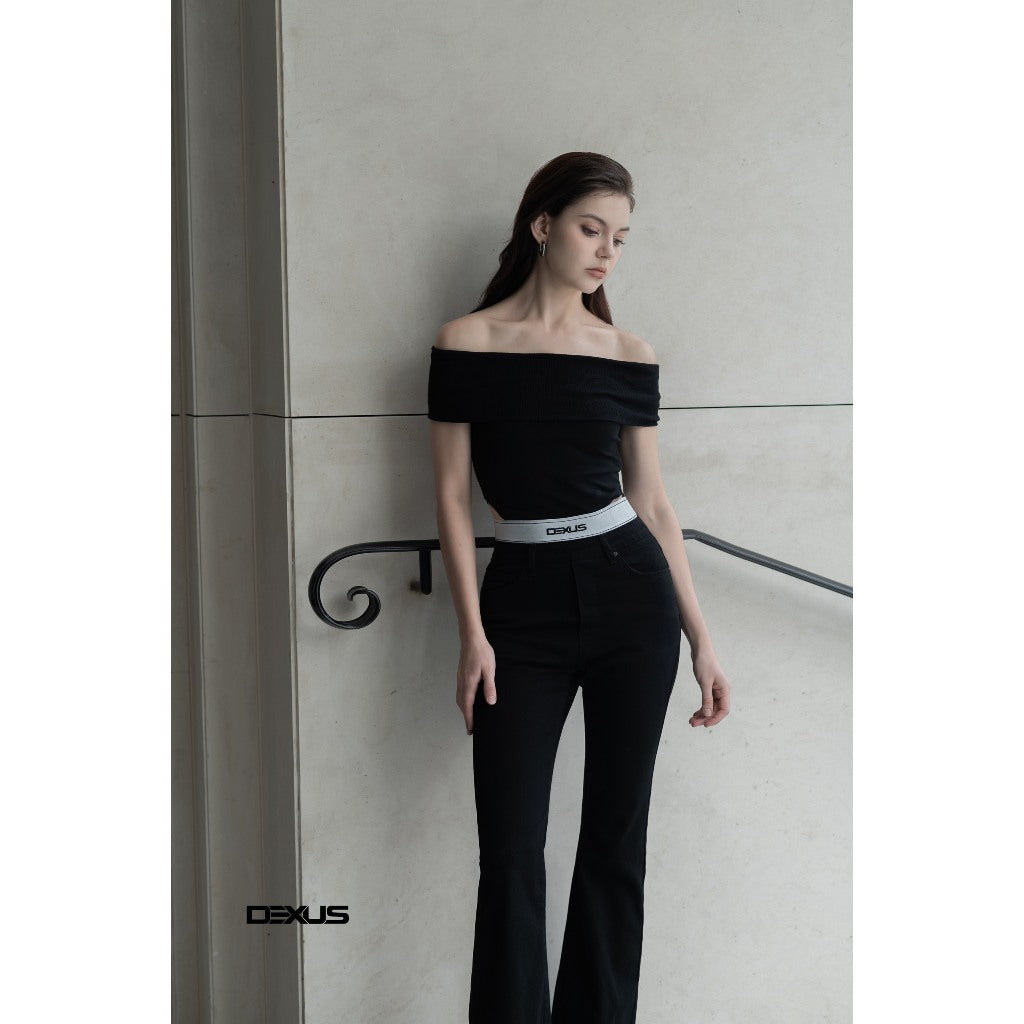 Quần Jean/ Bò Loe Đen Nữ BASIC DEXUS PANT  _DXQ110016