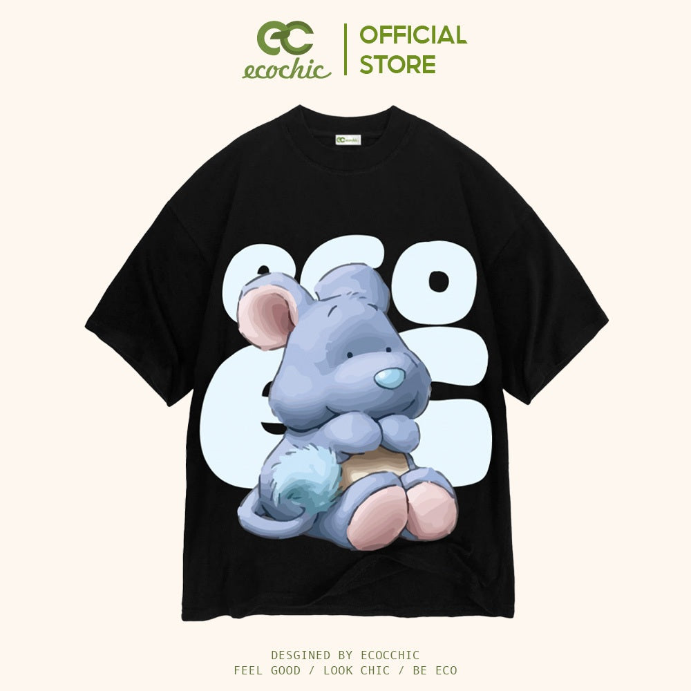 ECOCHIC BIG MOUSE T-Shirt Tee Local Brand Genuine Unisex Loose Form Oversize Premium Cotton 100% B009 